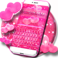 Tema Keyboard Heart Pink