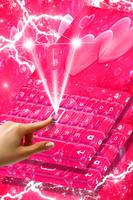 Pink Hearts Keyboard Theme capture d'écran 2