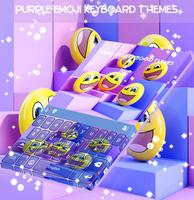 Purple Emoji Keyboard Themes-poster