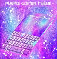Purple Glitter Theme Affiche