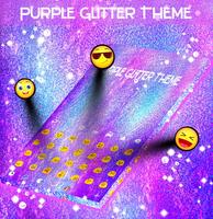 Purple Glitter Theme capture d'écran 1