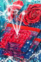 Red Flower Keyboard Affiche
