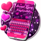 Süßes Liebes-Keyboard-Thema Zeichen