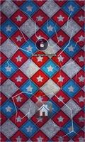 Red White & Blue Stars Lock Sc syot layar 3