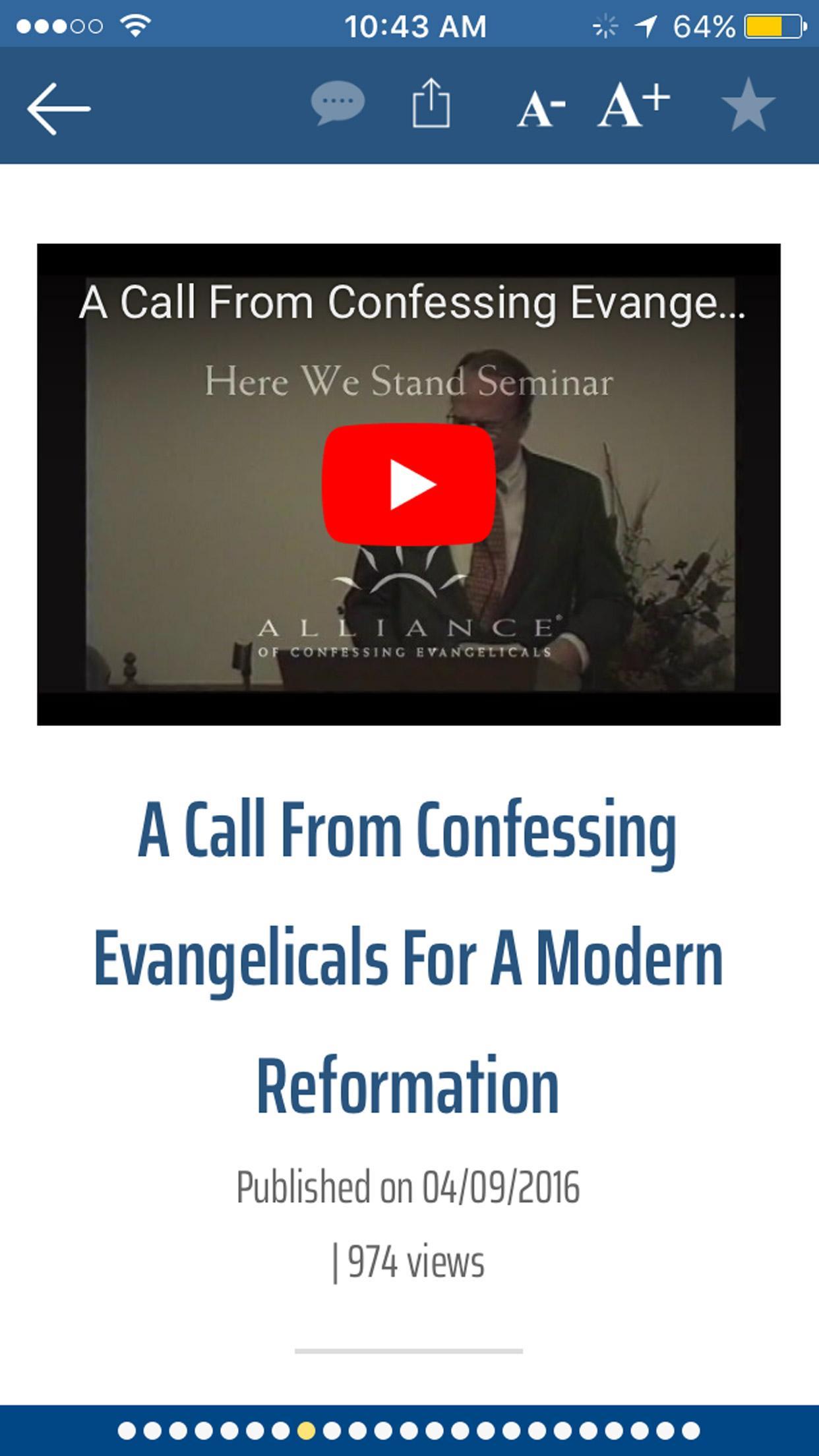 Download the Alliance App  Alliance of Confessing Evangelicals