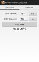 MPG Fuel Economy Calculator Affiche