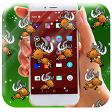 Christmas animation on screen أيقونة