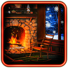 Winter Fireplace liv wallpaper ikona