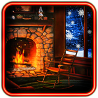 Winter Fireplace liv wallpaper icon