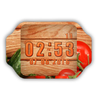 Vegetable Clock Live Wallpaper icône