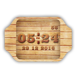 Wooden Clock Live Wallpaper