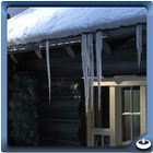 Mountain cabin-melting icicles biểu tượng