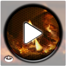 Burning wood fireplace APK