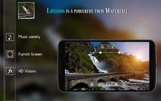 Latefoss Twin Waterfall 海報
