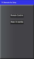 Remote Control for sony TV постер