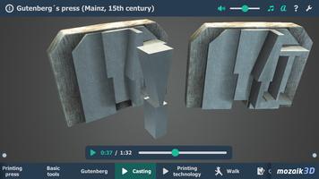 Gutenberg's press 3D capture d'écran 3