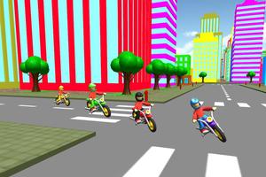 Super Cartoon Bike Racing 3D Affiche