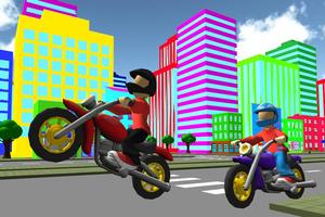 Super Cartoon Bike Racing 3D capture d'écran 1