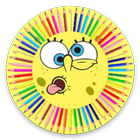 coloring spongebob character آئیکن