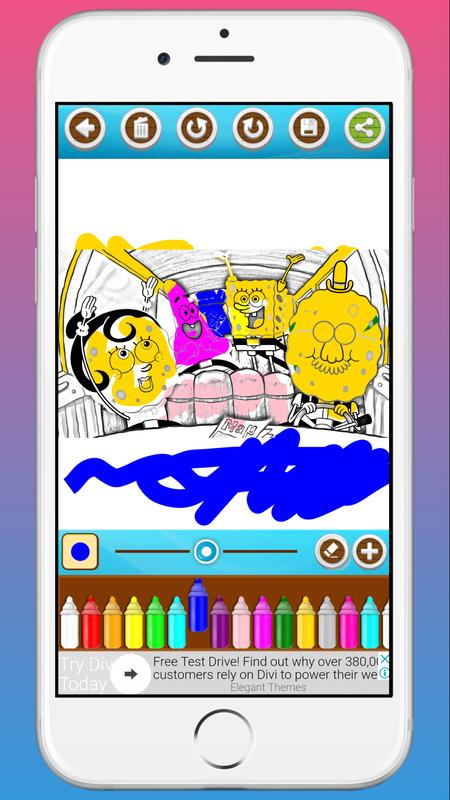 Mewarnai Karakter Spongebob Poster Mewarnai Karakter Spongebob Poster