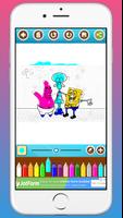 coloring spongebob character Ekran Görüntüsü 2