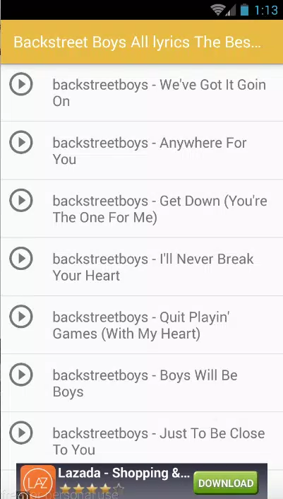 BACKSTREET BOYS Lyrics APK for Android Download