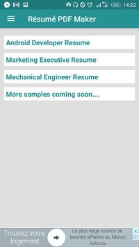 free resume builder pdf formats cv maker templates apk download
