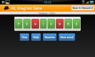 English Anagram GAME screenshot 2