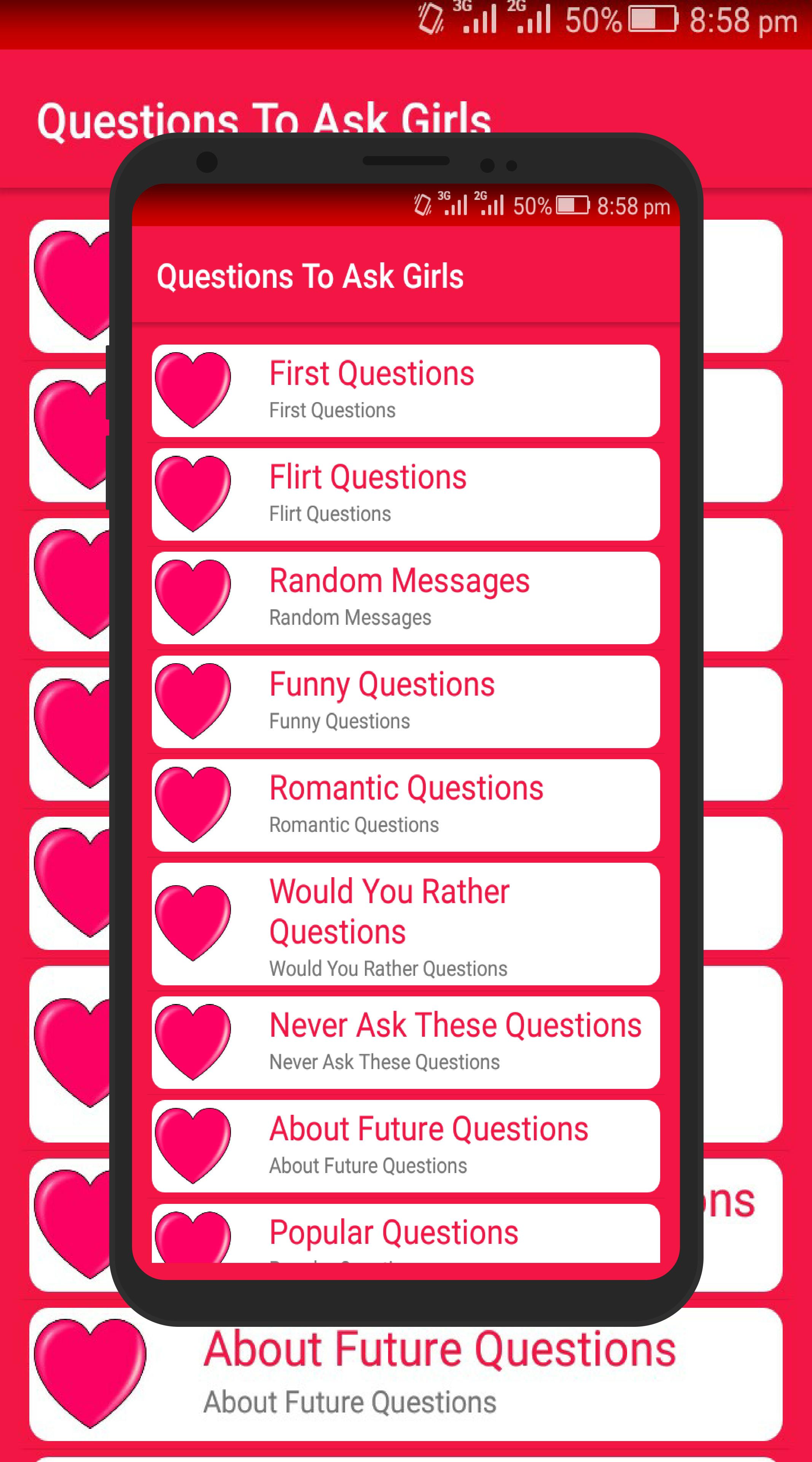 ดาวน์โหลด Questions to Ask Girls APK สำหรับ Android ดาวน์โหลด Questions to Ask Girls APK สำหรับ Android