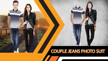 Jeans Couple Photo Suit Editor imagem de tela 1