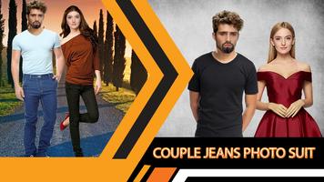Jeans Couple Photo Suit Editor imagem de tela 3