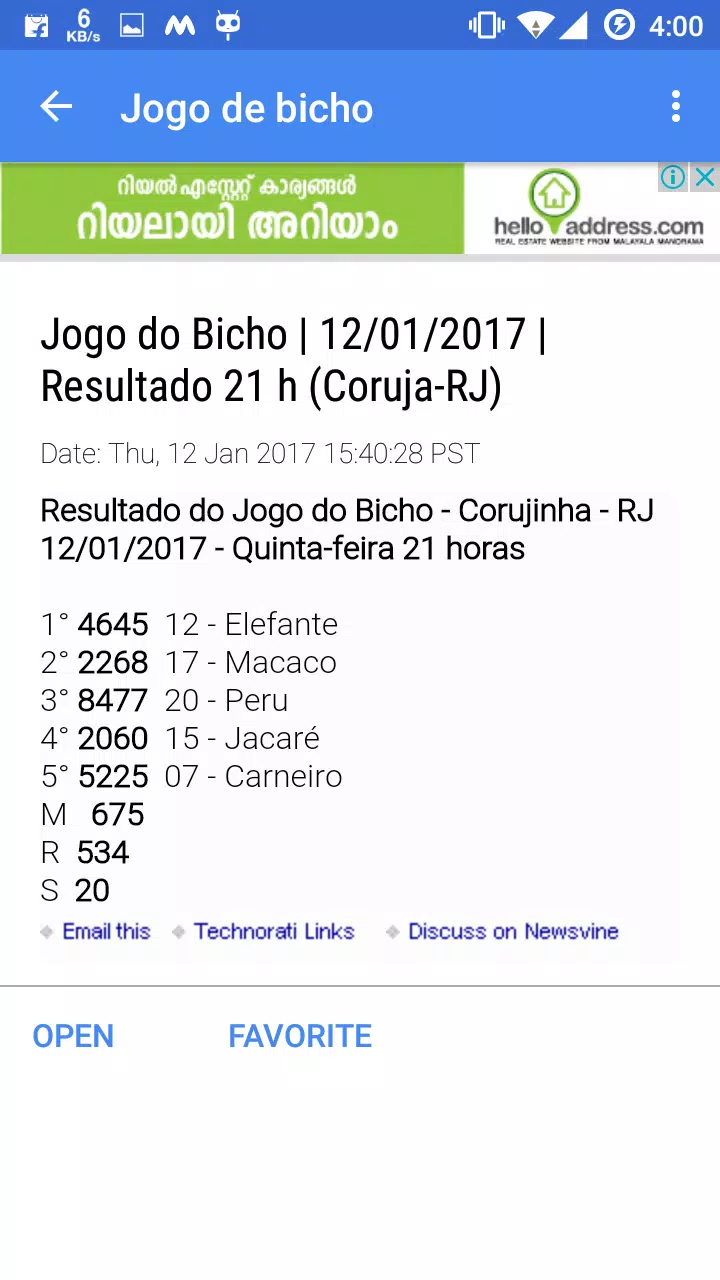 Resultados Jogo Do Bicho