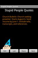 Stupid People Quotes Affiche