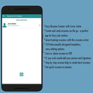 resume template for android apk download