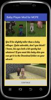 Baby Player mod for MCPE poster