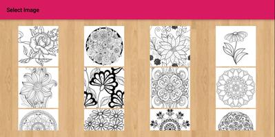 Flower Coloring Pages Affiche