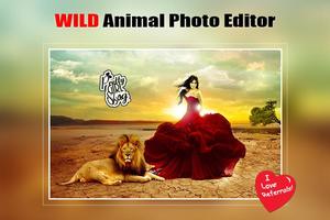 Wild Animal Photo Editor : Frame, Sticker, Effect imagem de tela 2