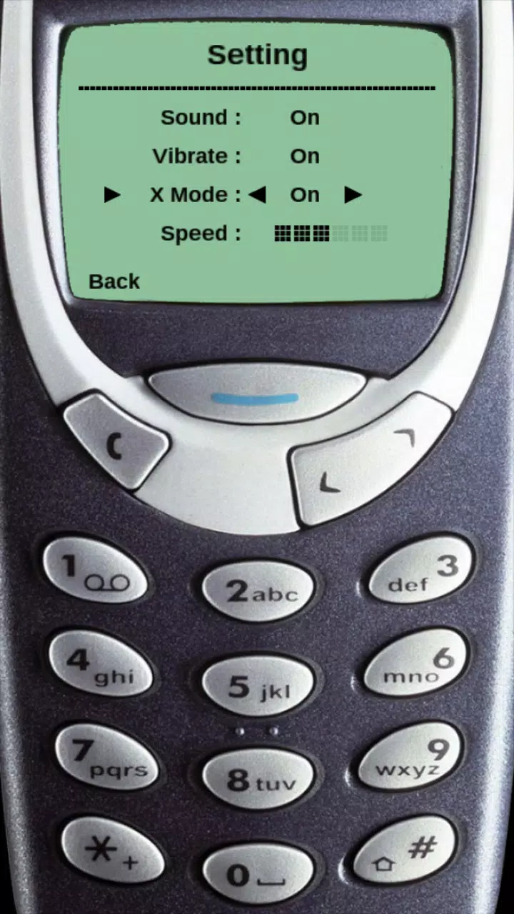 Playing Nokia 3310 Snake gameplay 