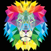 neon lion wallpaper