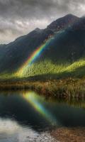 پوستر Rainbow On Lake Live Wallpaper