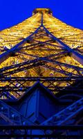la tour Eiffel la nuit lwp Affiche