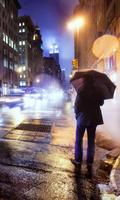 rainy new york live wallpaper poster