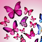 pink butterfly wallpapers ikon