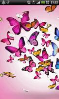 핑크 나비 벽지 스크린샷 3