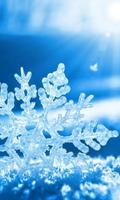 falling snowflake wallpaper پوسٹر