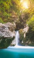 flowing waterfall wallpaper poster