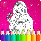 Princess Coloring Book for Kids simgesi