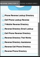 Reverse Directory Phone capture d'écran 1