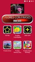 Flores con Frases poster