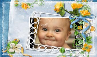 Flowers & Butterflies Frames ポスター